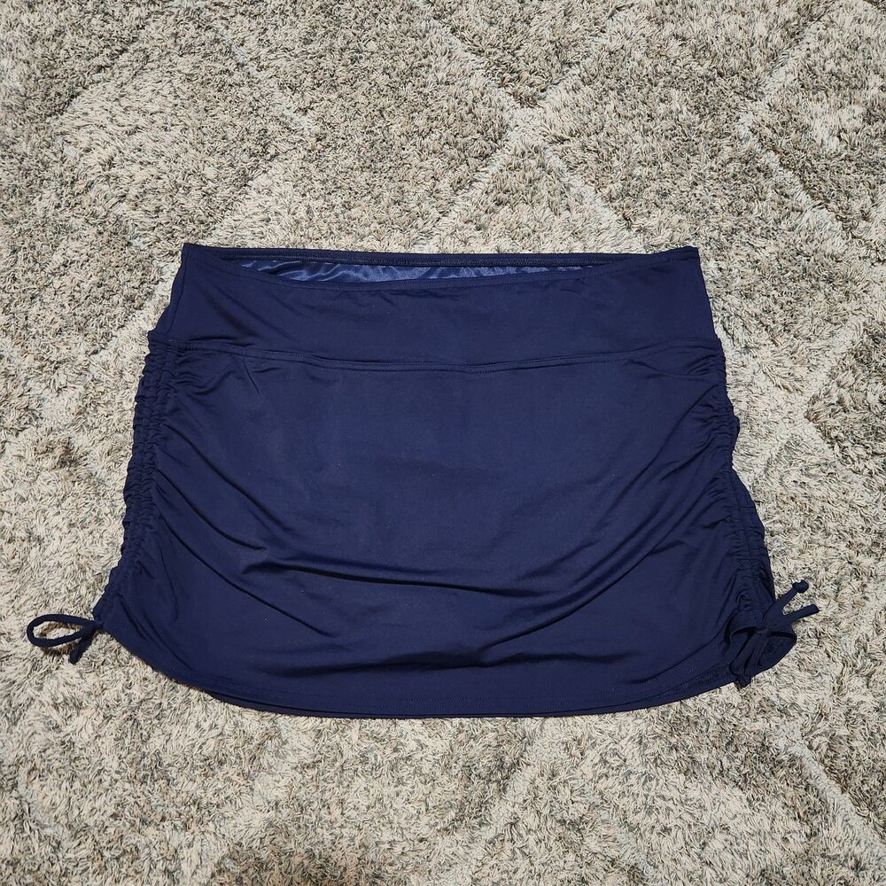 NWT Lands End Navy Blue Bathing Suit Swim Skiart Women’s 14